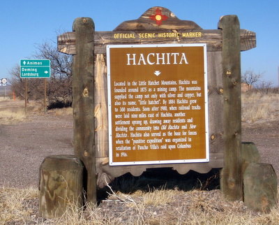 The Hachita Town Sign/Historical marker.